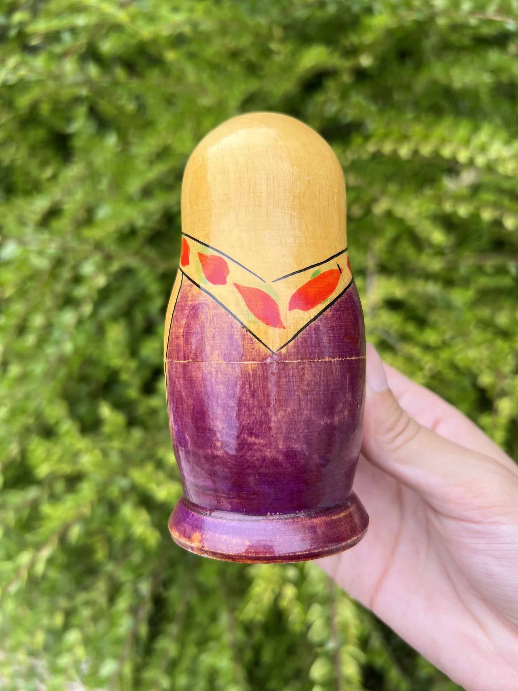 🪆 Boneca russa Matrioshka vintage feita na URSS de madeira 4 peças – photo 6